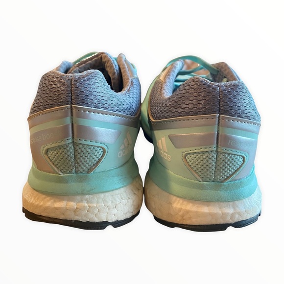 Adidas Response Boost TechFit Womens Running Shoes Size 7.5 Blue White M29772 - Picture 3 of 7